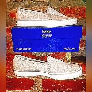 Ked's Jersey Grey SlipOn Shoes Sz 7.5 US/Double Decker STP/Dream Foam/